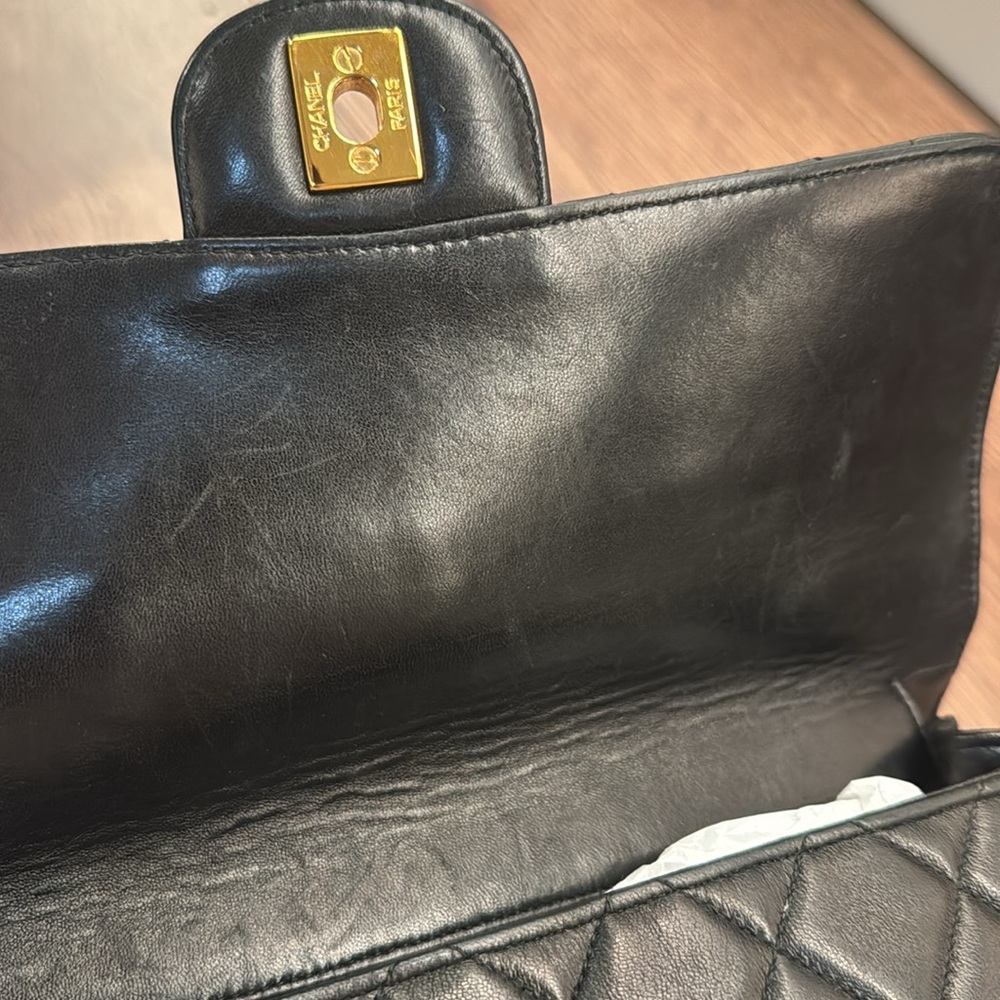 Vintage Chanel double-sided single flap bag 100% authentic - Picture 15 of 16
